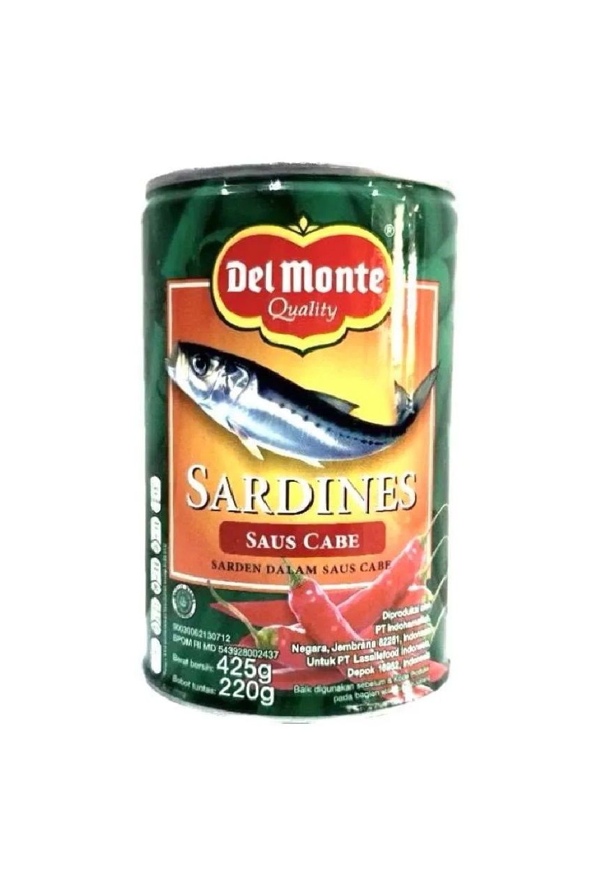 Del Monte Sardines Saus Cabe 425g – Acı Biber Soslu Sardalya Konservesi 1 adet