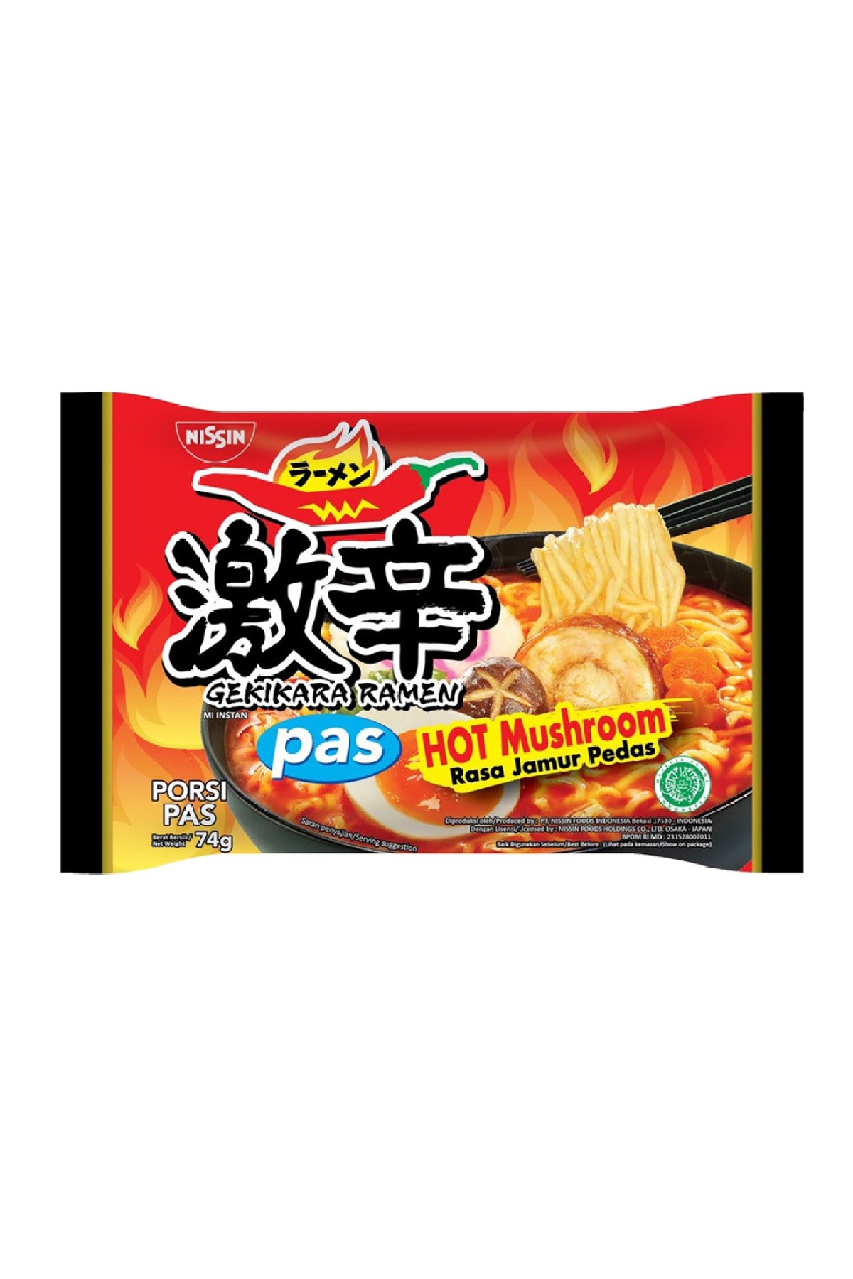 Gekikara Ramen mi instan goreng Hot mushroom 121gr 1 paket