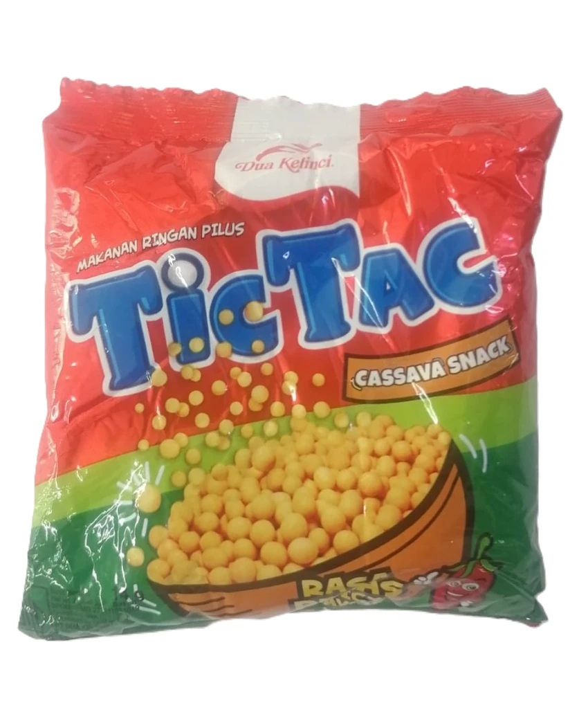 TİCTAC cassava snack rasa pedas/spicy flavour 14gr 1 paket