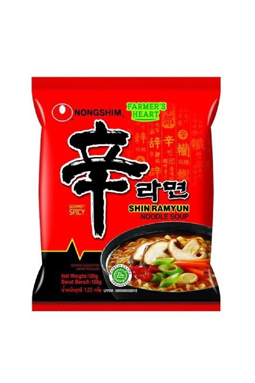 Nongshim Shin Ramyun Noodle Soup Gourmet Spicy 120g Acılı Kore Eriştesi 1 paket