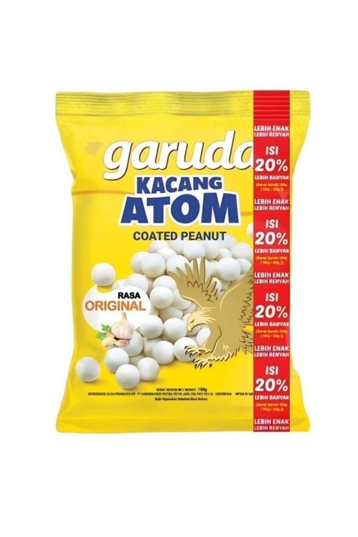 Kacang Atom Coated Peanut Rasa Orginal 120 GR