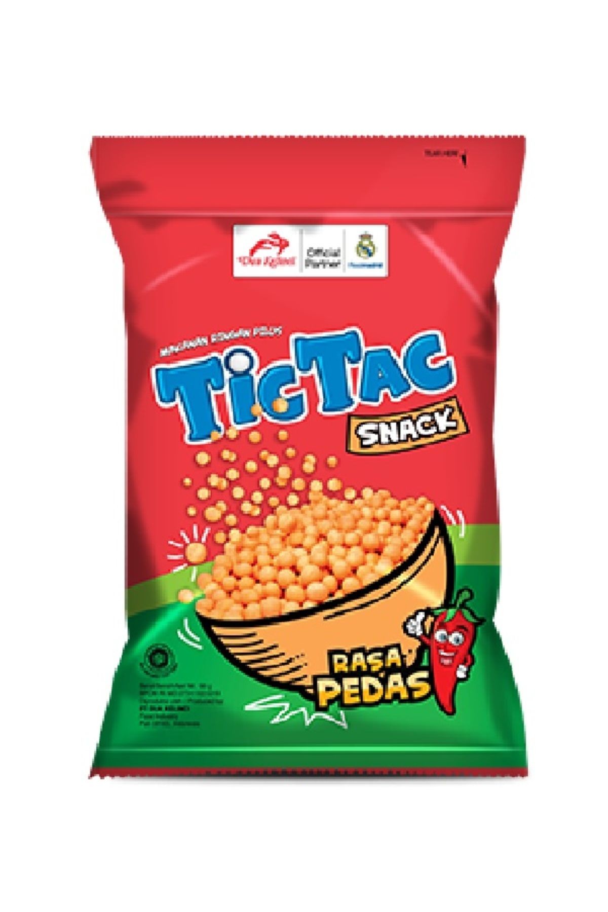 TİCTAC cassava snack rasa pedas 80g 1 paket