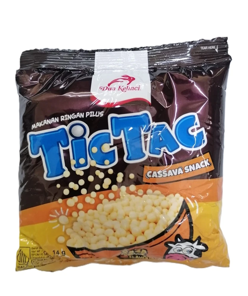 TİCTAC cassava snack rasa rapi panggang/grilled beef flavour 14gr 1 paket