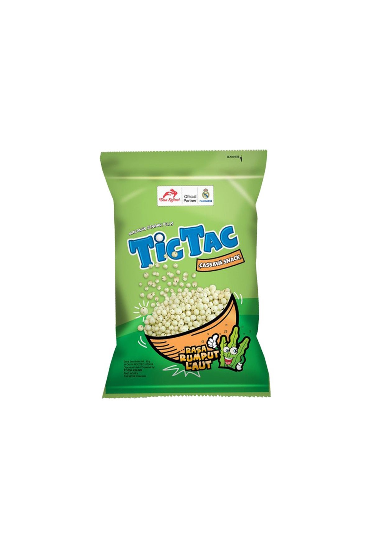 TİCTAC cassava snack rumput laut seaweed flavour 80g 1 paket