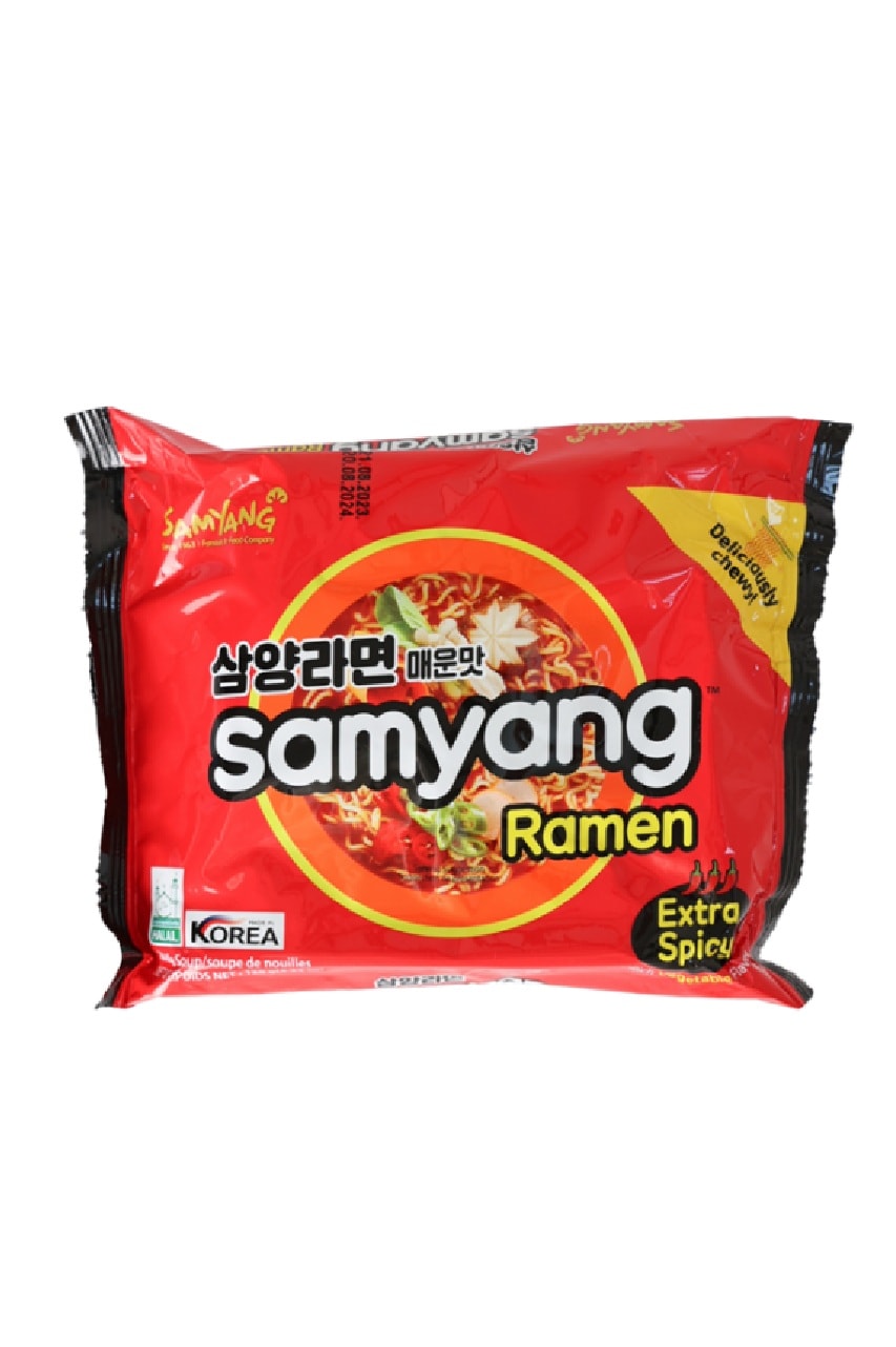Samyang Ramen Spicy rasa Ayam- acılı 120 gr  HALAL Korea  1 Adet - Acılık seviyesi (lv) 6/10