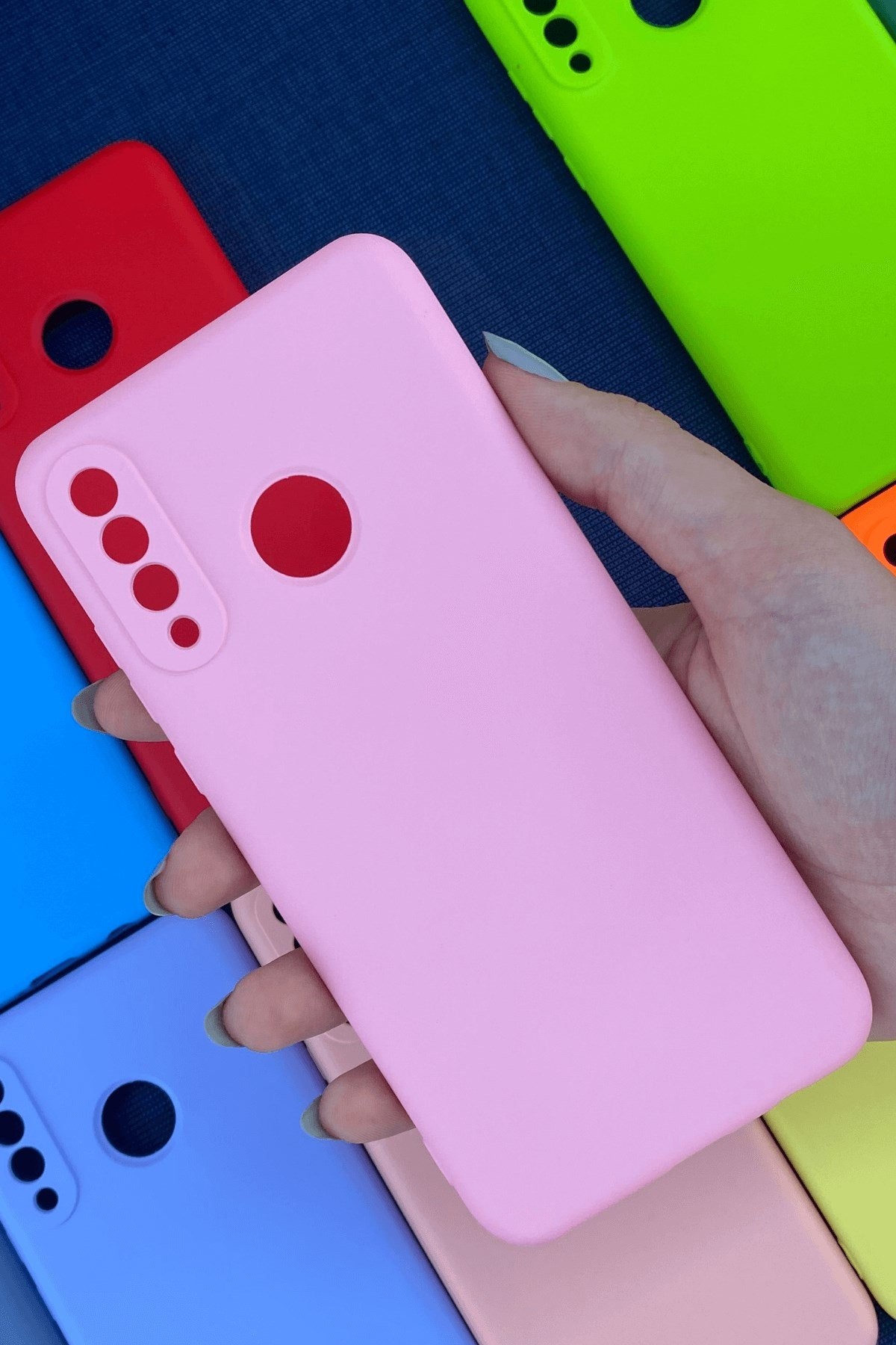 Huawei P30 Lite Kamera Korumalı Lansman Kılıf Pembe