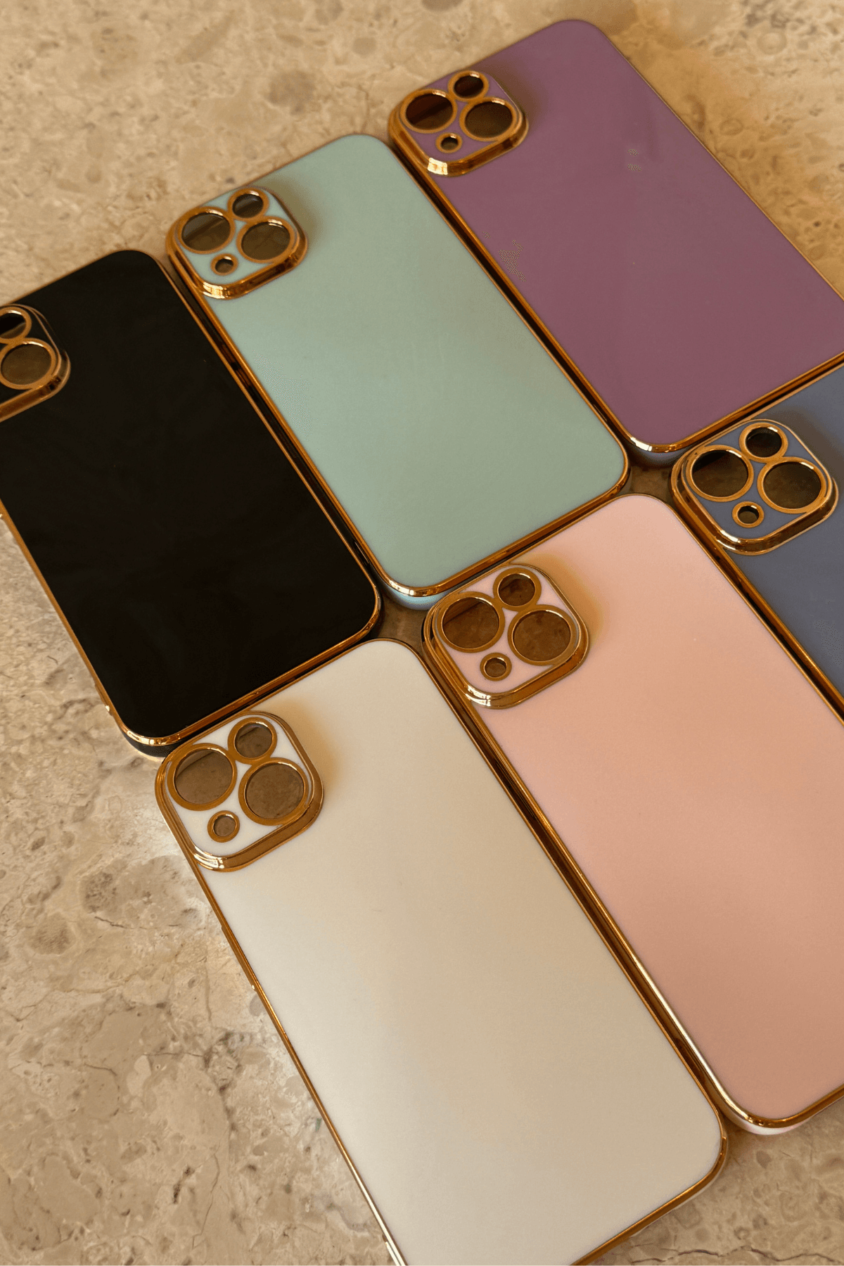 iPhone 15 Plus Uyumlu Renkli Elegance Kılıf Lavanta