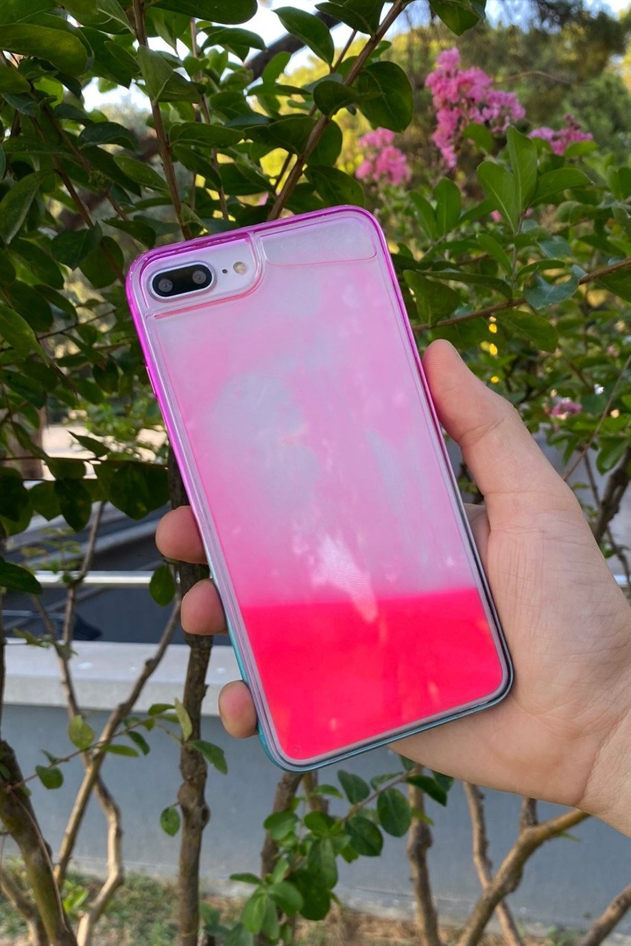 iPhone 6 Plus / 6s Plus Uyumlu Sulu Fosforlu Kılıf Pembe