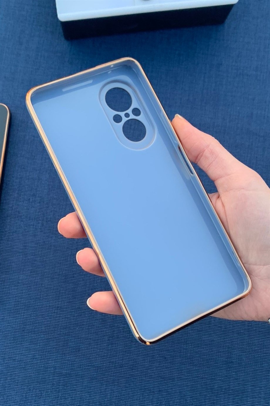 Huawei Nova 9 SE Uyumlu Renkli Elegance Silikon Kılıf Lavanta