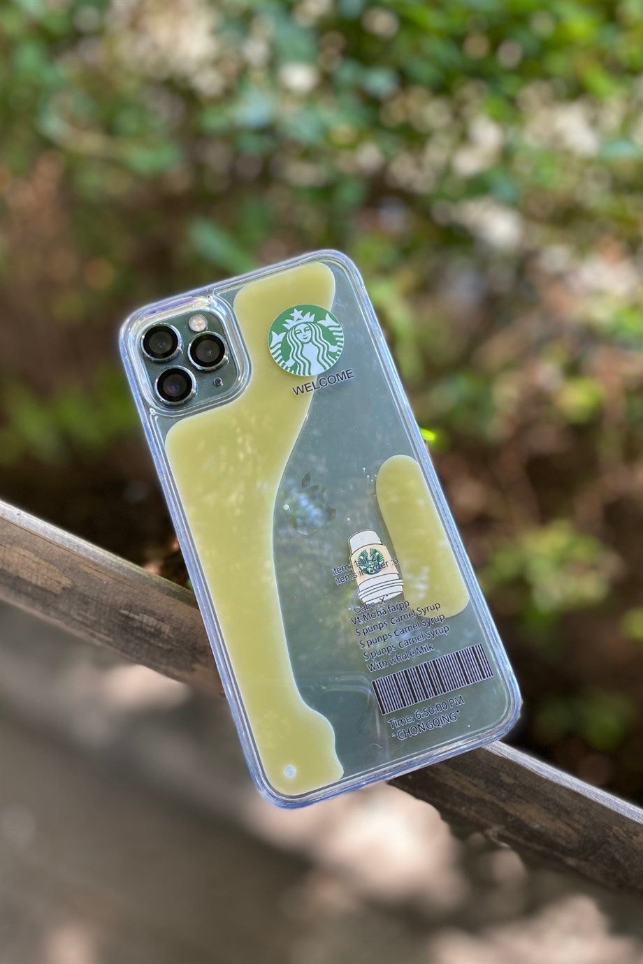 iPhone 11 Pro Starbucks Temalı Sulu Kılıf Açık Kahverengi