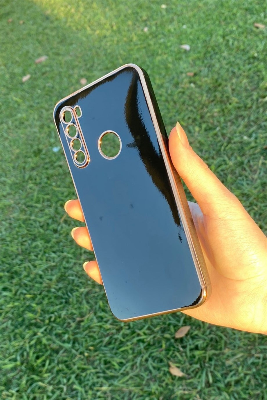 Redmi Note 8 Uyumlu Renkli Elegance Silikon Kılıf Siyah