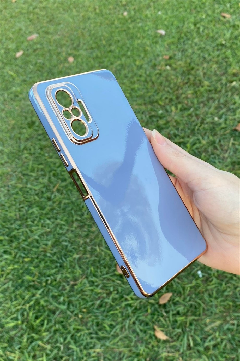 Redmi Note 10 Pro Uyumlu Renkli Elegance Silikon Kılıf Lavanta