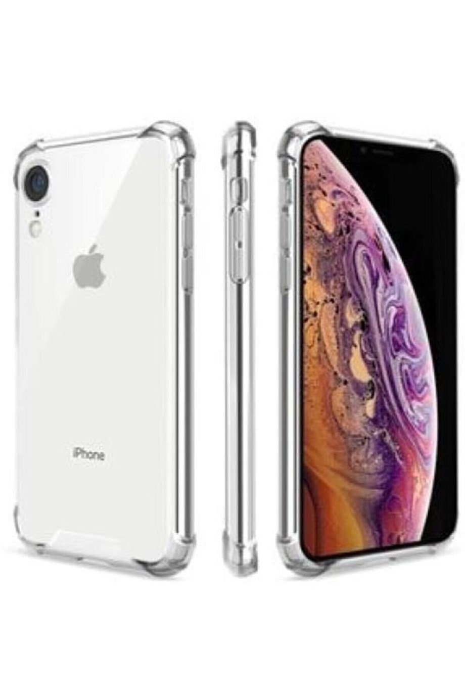 iPhone XR Uyumlu Köşe Korumalı Airbag Şeffaf Kılıf