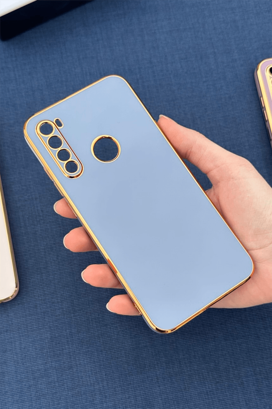 Redmi Note 8 Uyumlu Renkli Elegance Silikon Kılıf Lavanta