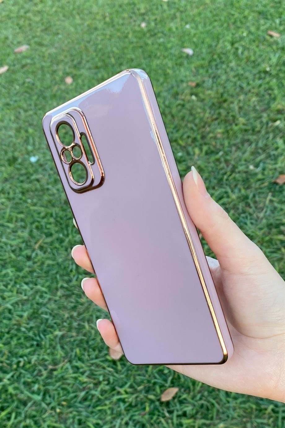 Redmi Note 10 Pro Uyumlu Renkli Elegance Silikon Kılıf Gülkurusu