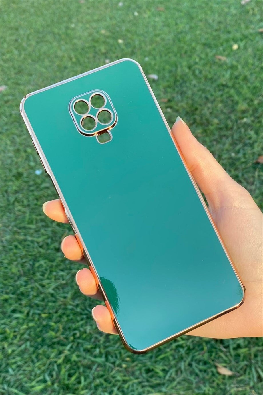 Redmi Note 9 Pro / 9s Uyumlu Renkli Elegance Silikon Kılıf Yeşil