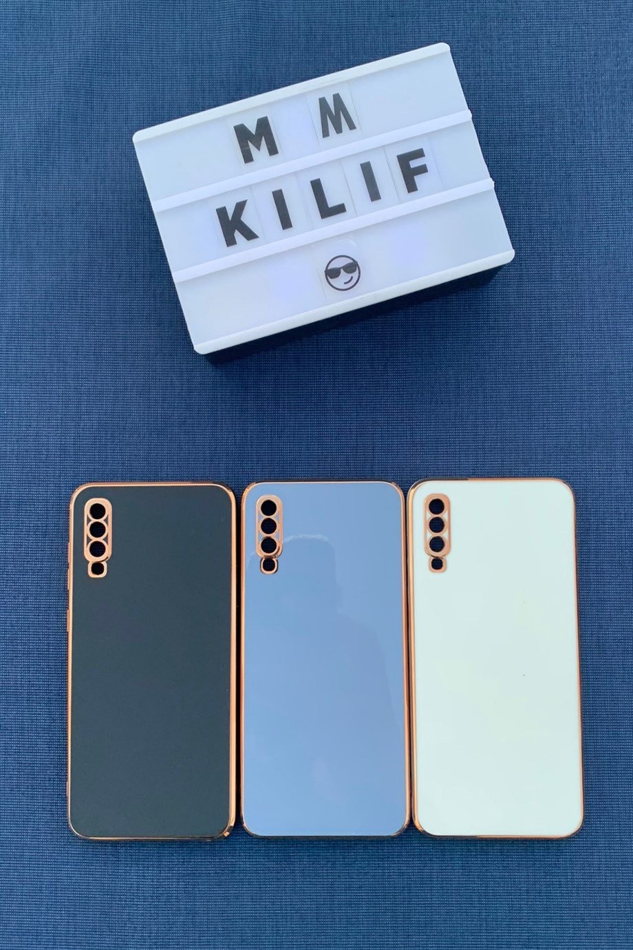 Galaxy A70 Uyumlu Renkli Elegance Silikon Kılıf Siyah