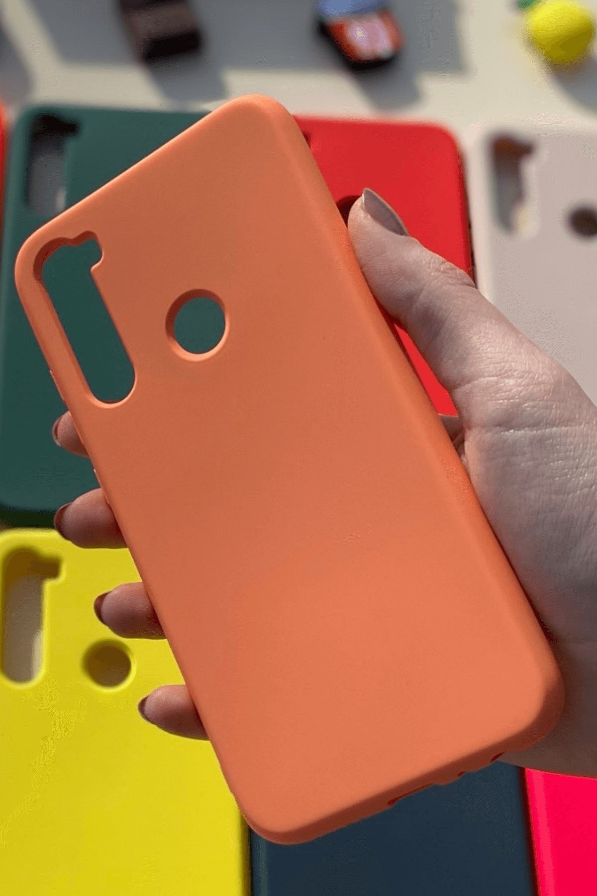 Xiaomi Redmi Note 8 Silikon Lansman Kılıf Turuncu