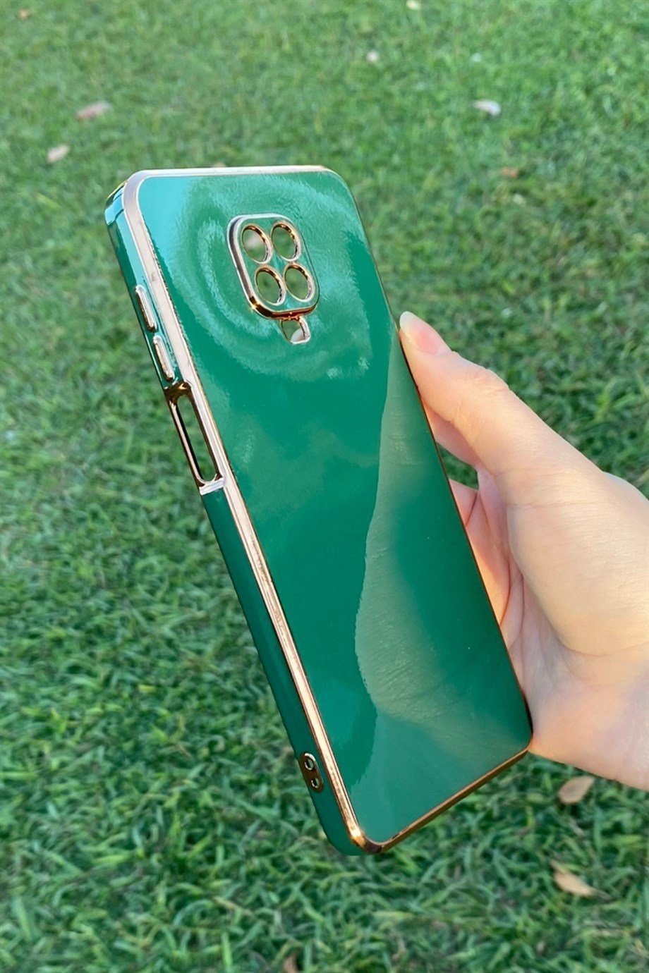 Redmi Note 9 Pro / 9s Uyumlu Renkli Elegance Silikon Kılıf Yeşil