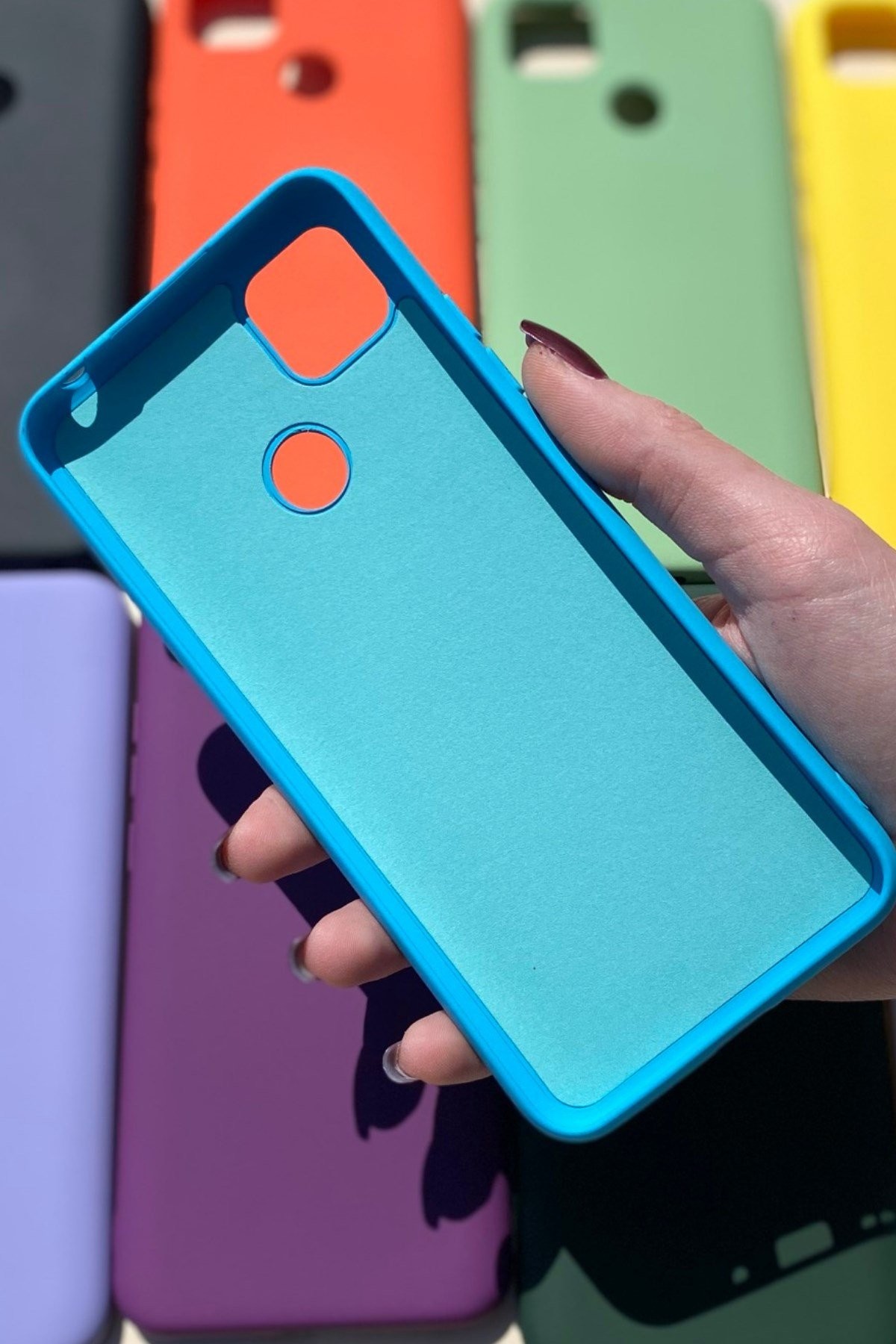 Xiaomi Redmi 9C Silikon Lansman Kılıf Mavi