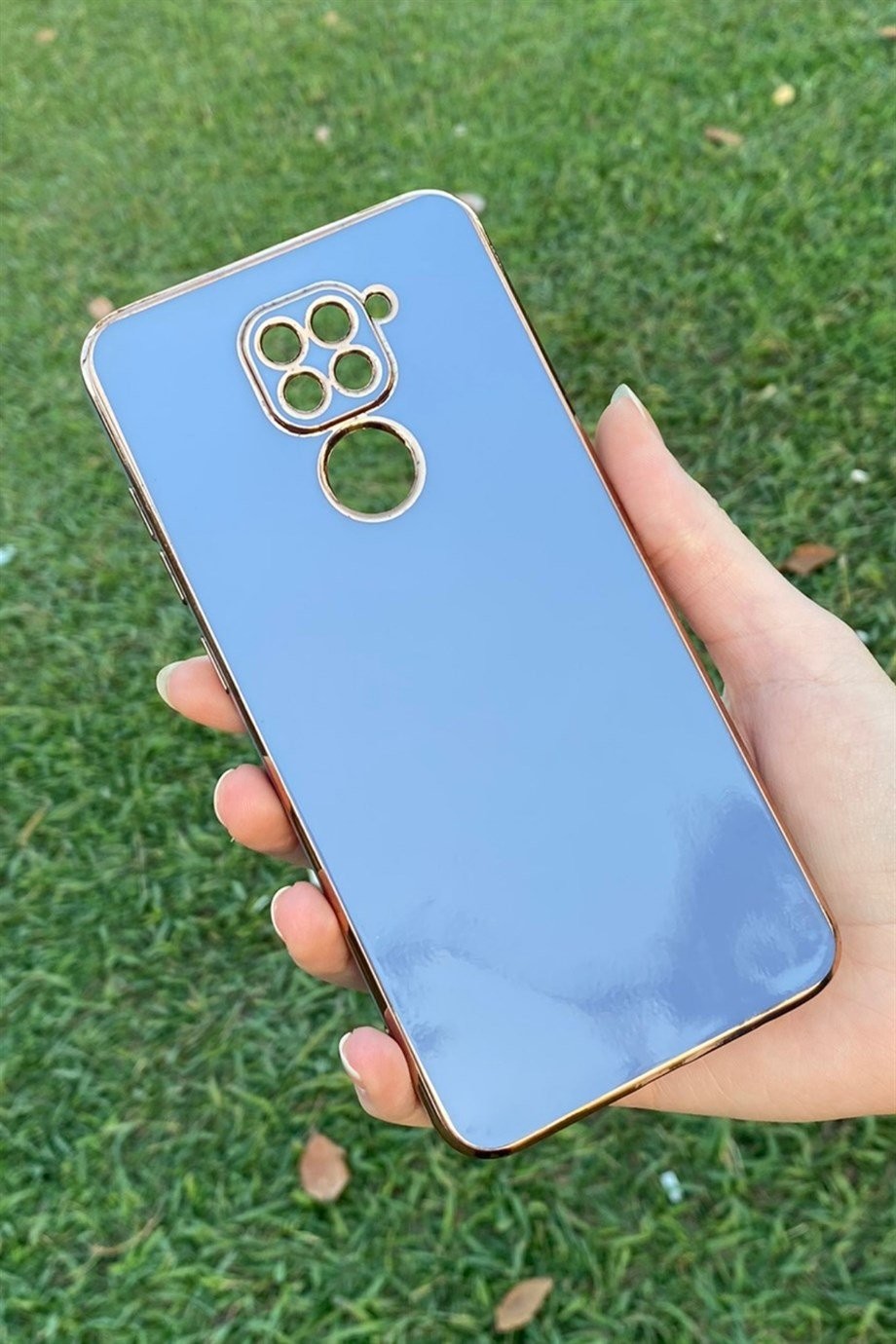 Redmi Note 9 Uyumlu Renkli Elegance Silikon Kılıf Lavanta