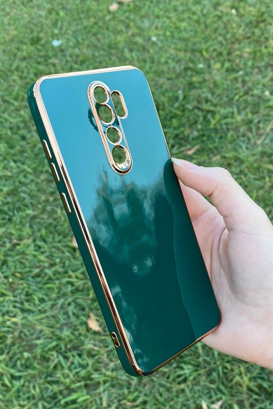 Redmi Note 8 Pro Uyumlu Renkli Elegance Silikon Kılıf Yeşil