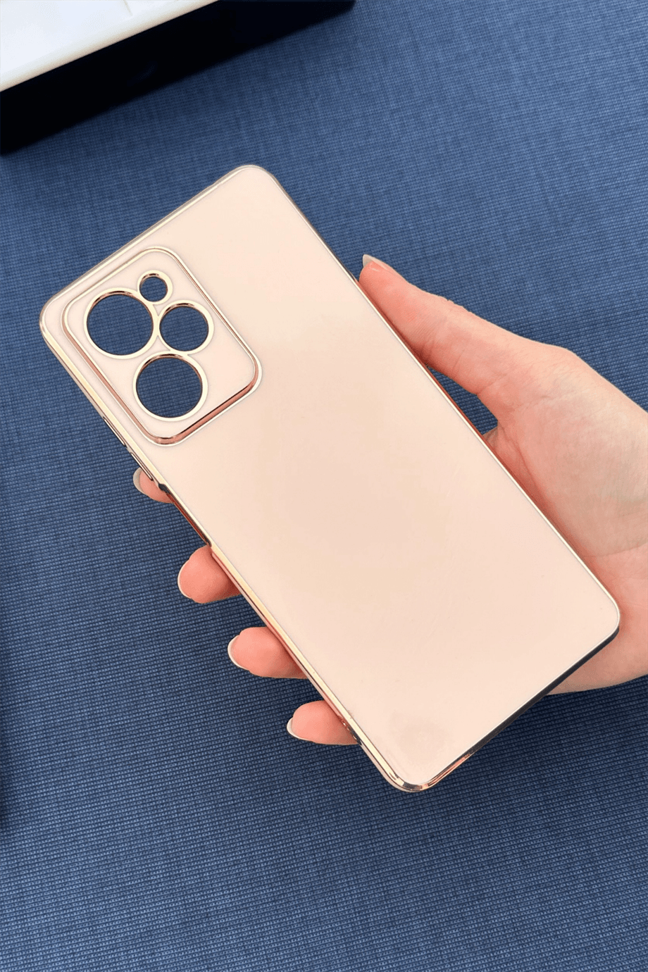 Poco X5 Pro Uyumlu Renkli Elegance Silikon Kılıf Pembe