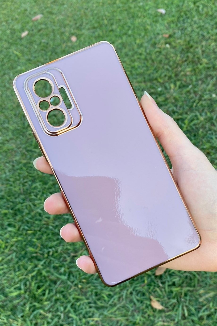 Redmi Note 10 Pro Uyumlu Renkli Elegance Silikon Kılıf Gülkurusu