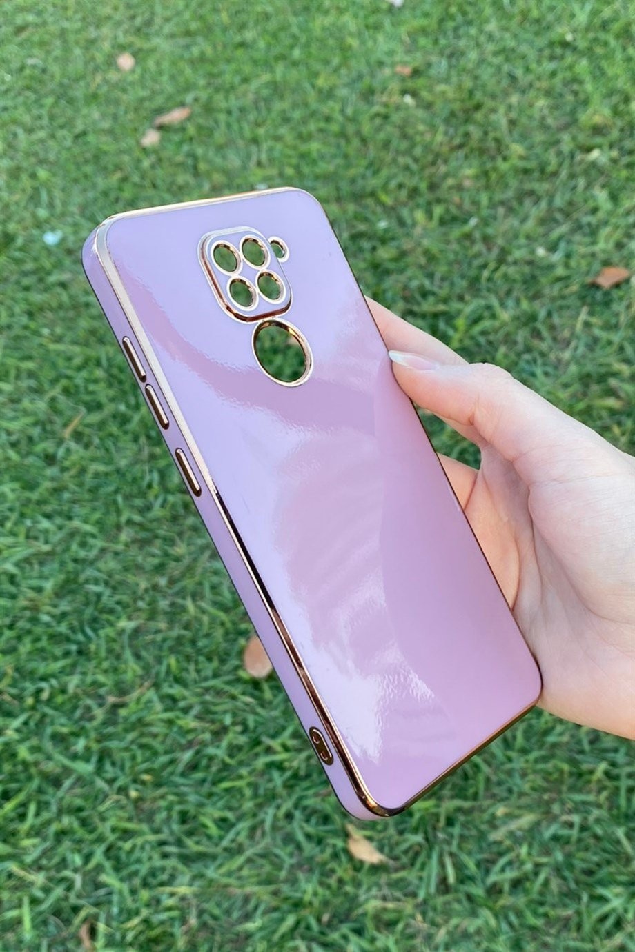 Redmi Note 9 Uyumlu Renkli Elegance Silikon Kılıf Gülkurusu