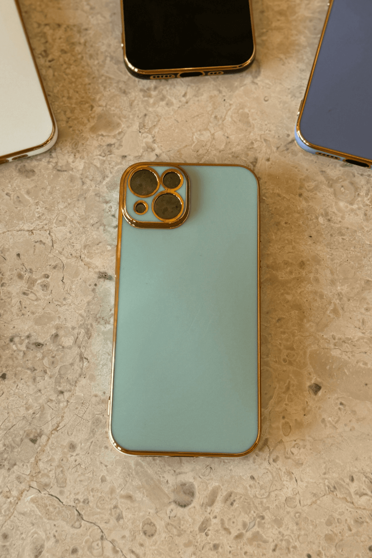 iPhone 15 Uyumlu Renkli Elegance Kılıf Turkuaz