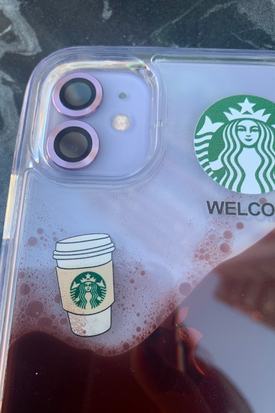 iPhone 11 Starbucks Temalı Sulu Kılıf Koyu Kahverengi