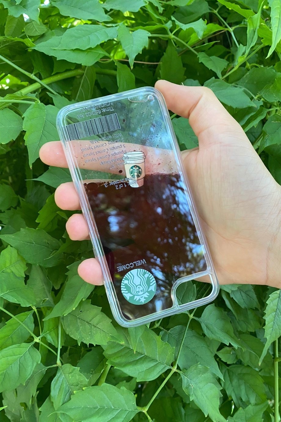 iPhone 6 / 6s Starbucks Temalı Sulu Kılıf Koyu Kahverengi