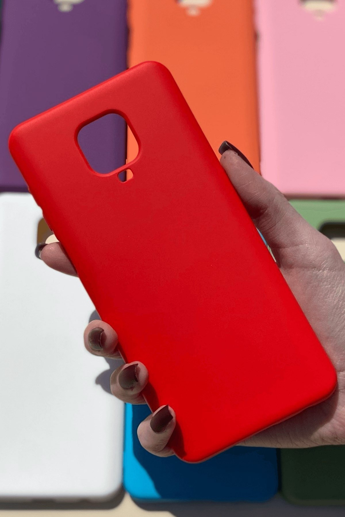 Xiaomi Redmi Note 9 Pro / 9s Silikon Lansman Kılıf Kırmızı