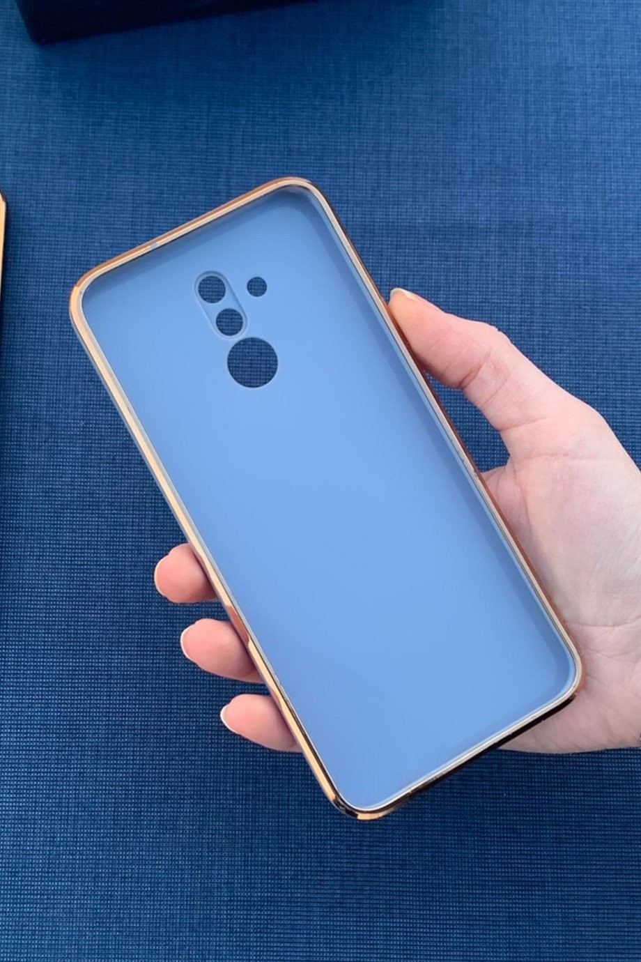 Huawei Mate 20 Lite Uyumlu Renkli Elegance Silikon Kılıf Lavanta