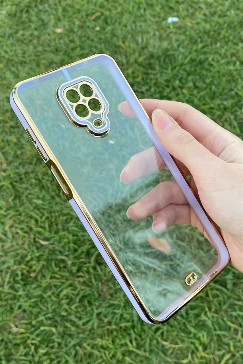 Redmi Note 9 Pro / 9s Gold Kenar Elegance Kılıf Lila