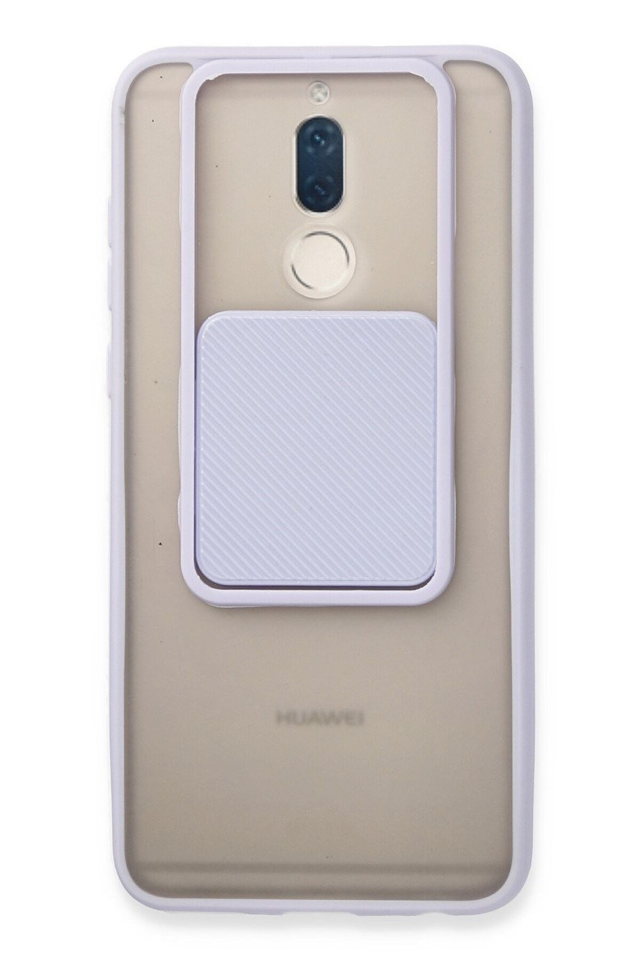 Huawei Mate 10 Lite Uyumlu Kamera Sürgülü Mika Kılıf Lila