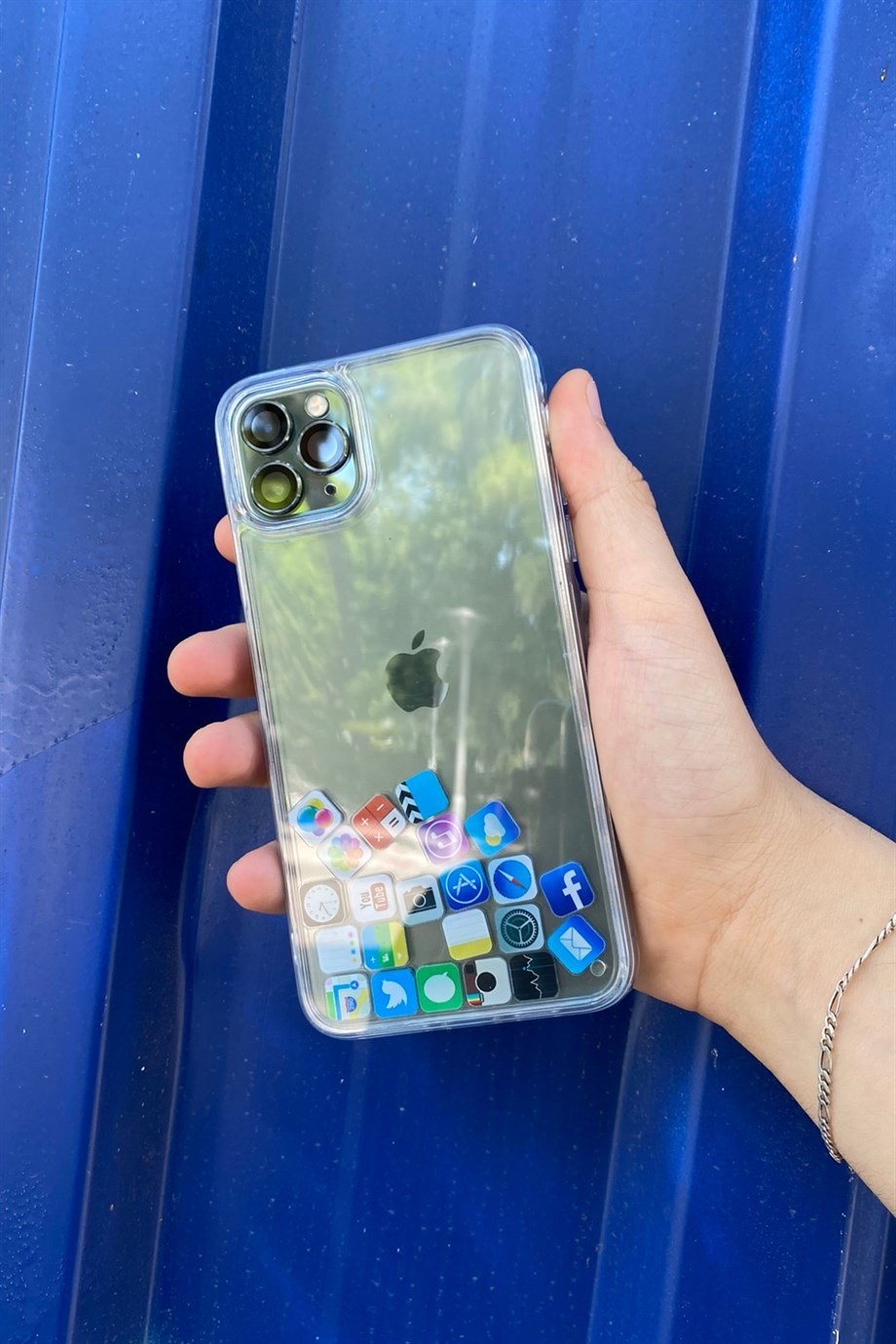 iPhone 11 Pro Max Uyumlu Sosyal Medya Temalı Sulu Kılıf