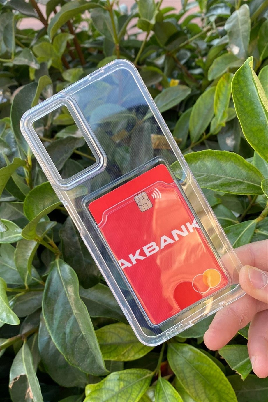 Redmi 9T Uyumlu Kart Bölmeli Şeffaf Kılıf