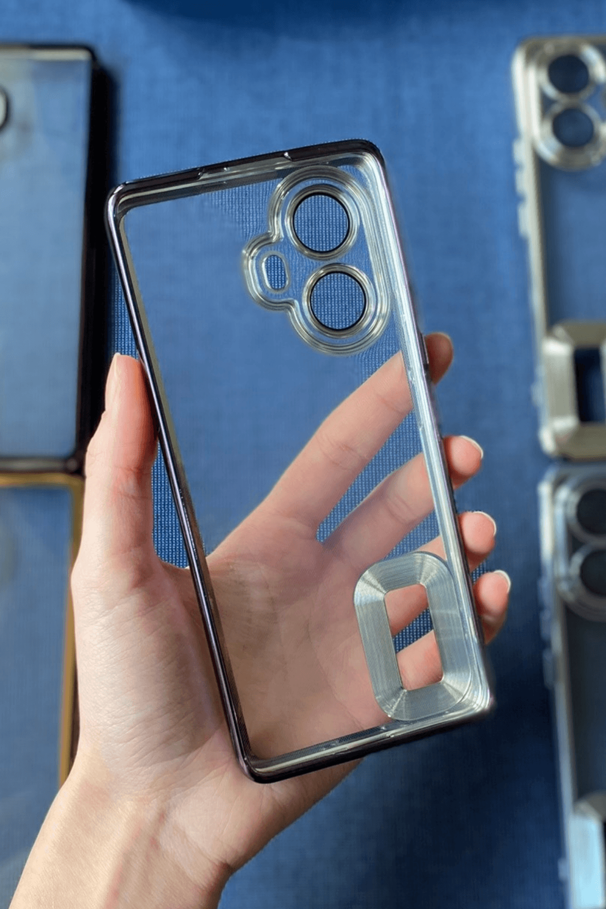 Realme 10 Pro Plus 5G Uyumlu Logo Açık Elegance Kılıf Mor