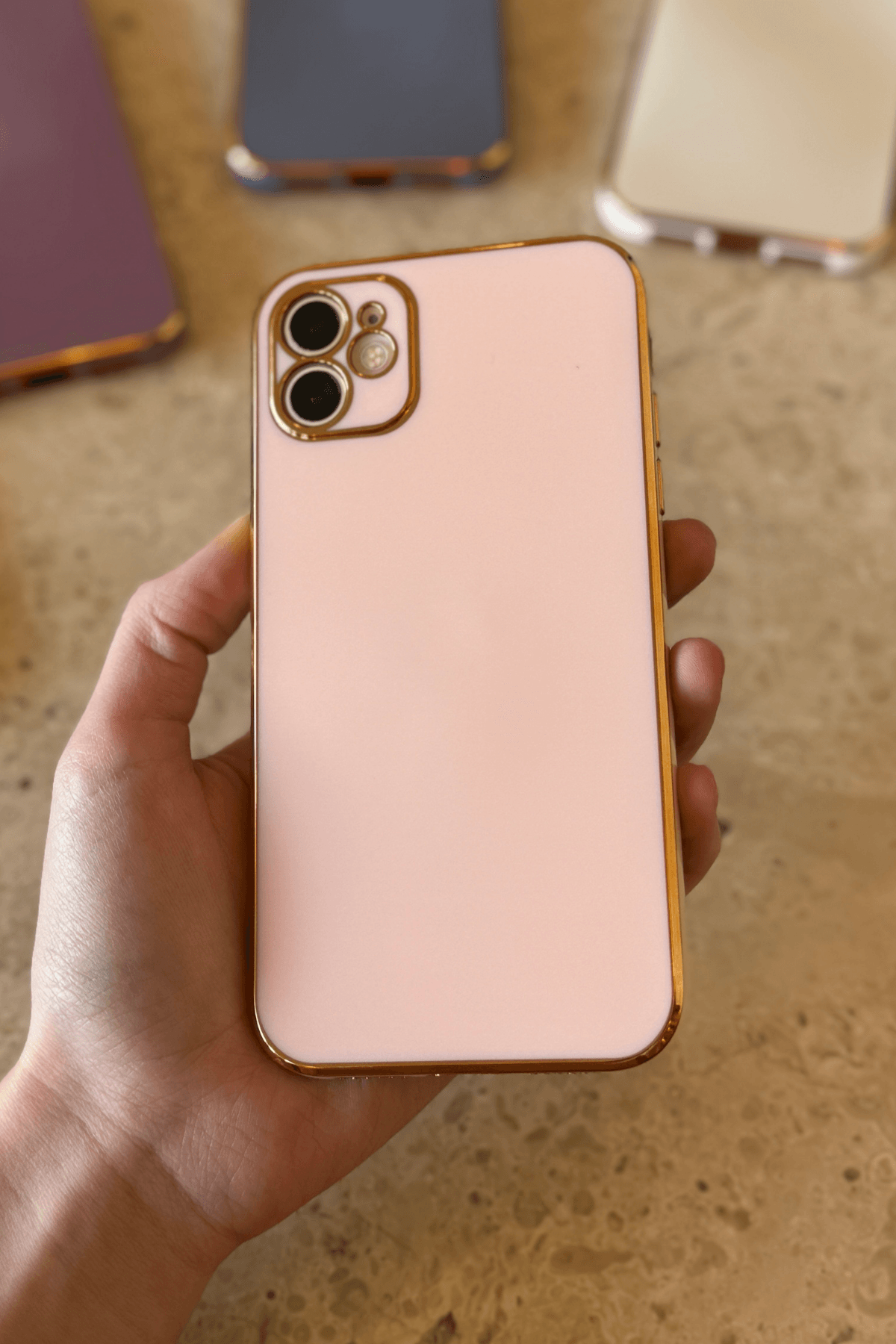 iPhone 11 Uyumlu Renkli Elegance Kılıf Pembe