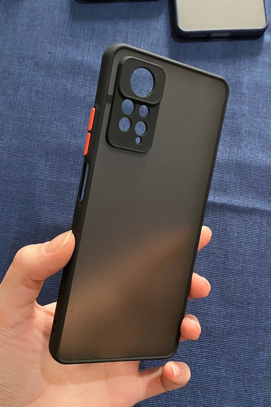 Redmi Note 11 Pro Kamera Korumalı Buzlu Mika Kılıf Siyah