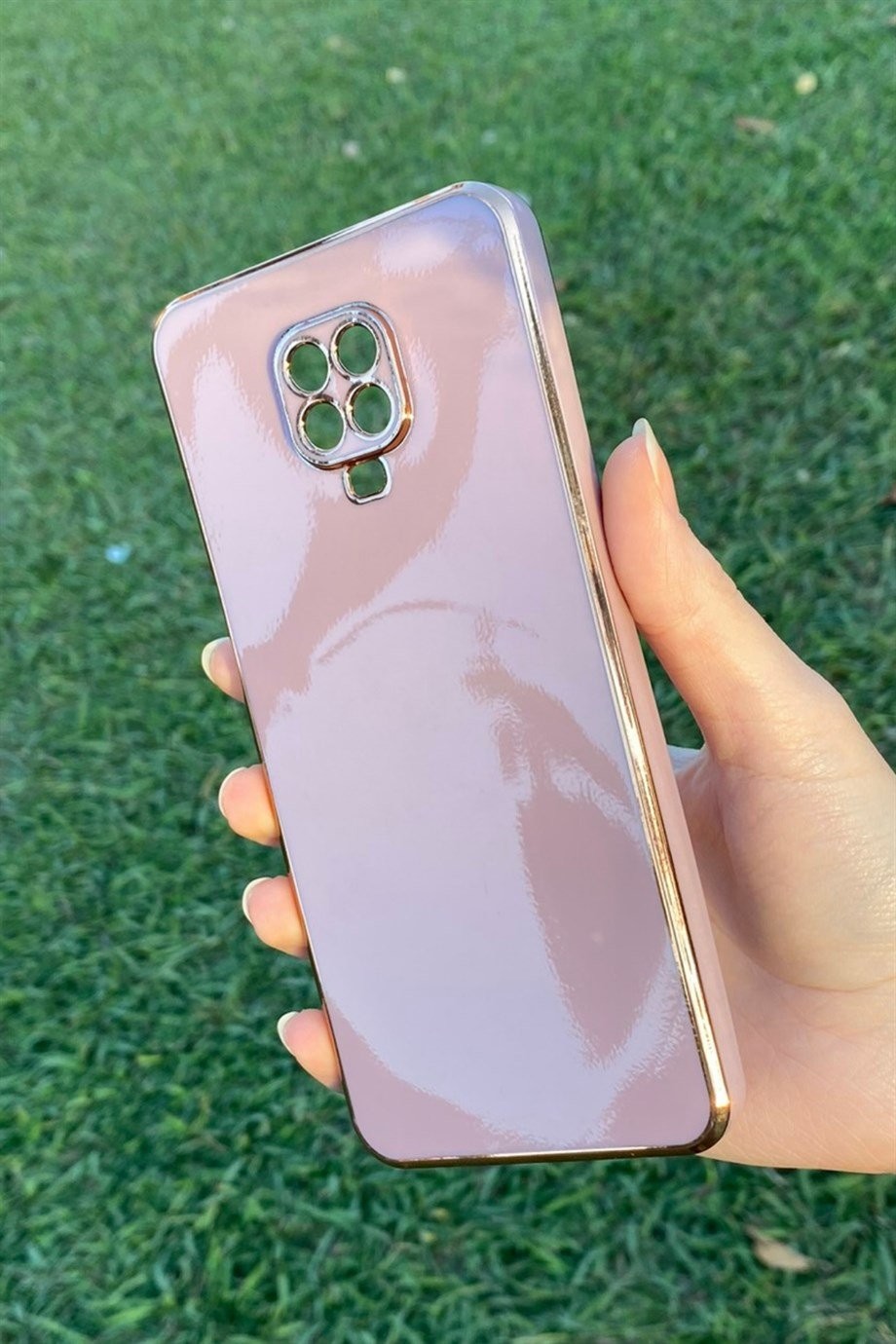 Redmi Note 9 Pro / 9s Uyumlu Renkli Elegance Silikon Kılıf Gülkurusu