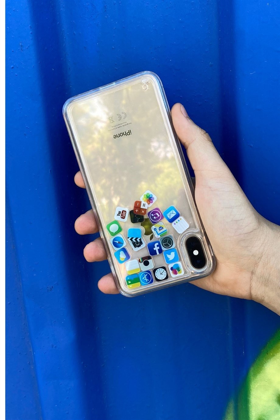 iPhone Xs Max Uyumlu Sosyal Medya Temalı Sulu Kılıf