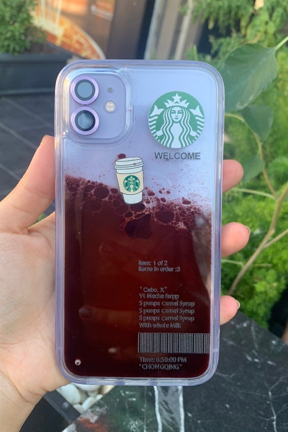 iPhone 11 Starbucks Temalı Sulu Kılıf Koyu Kahverengi