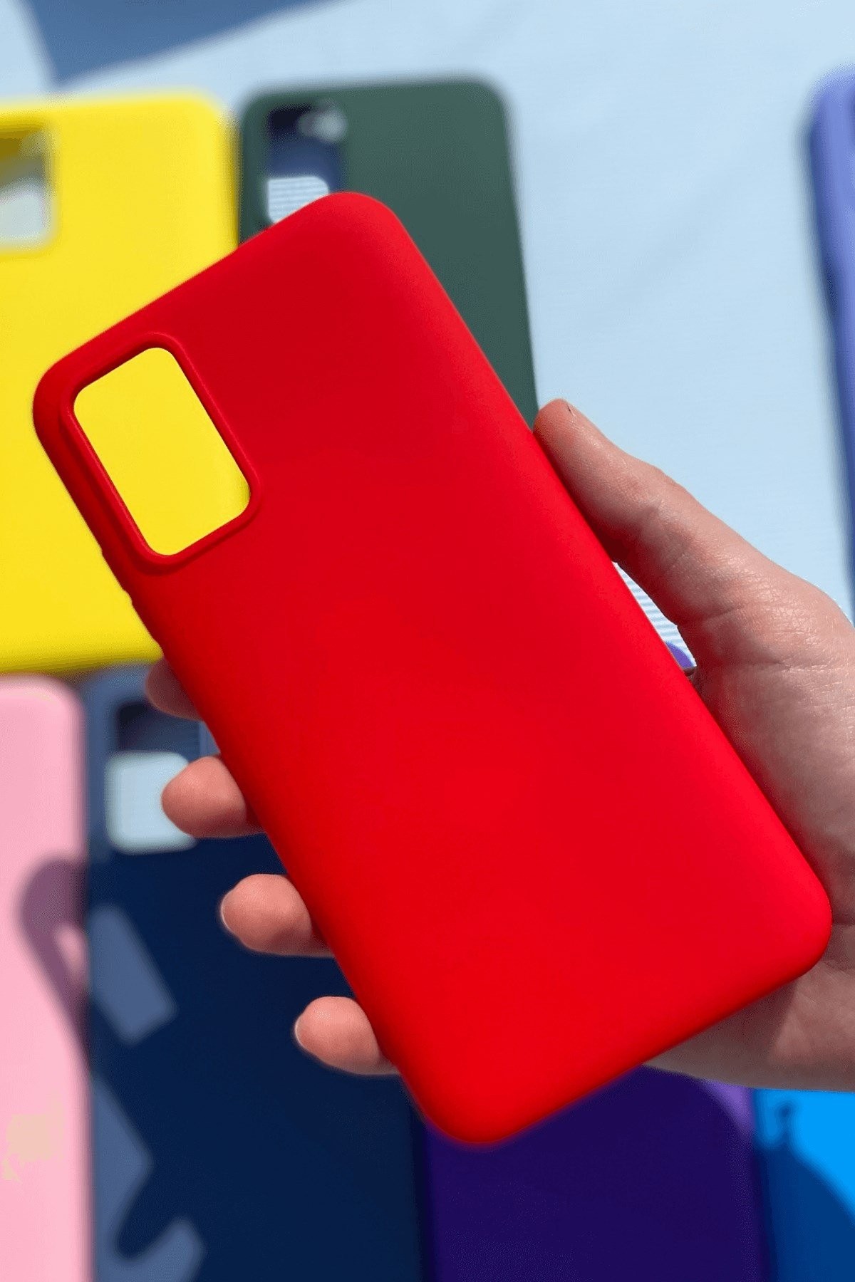 Xiaomi Poco M3 Silikon Lansman Kılıf Kırmızı