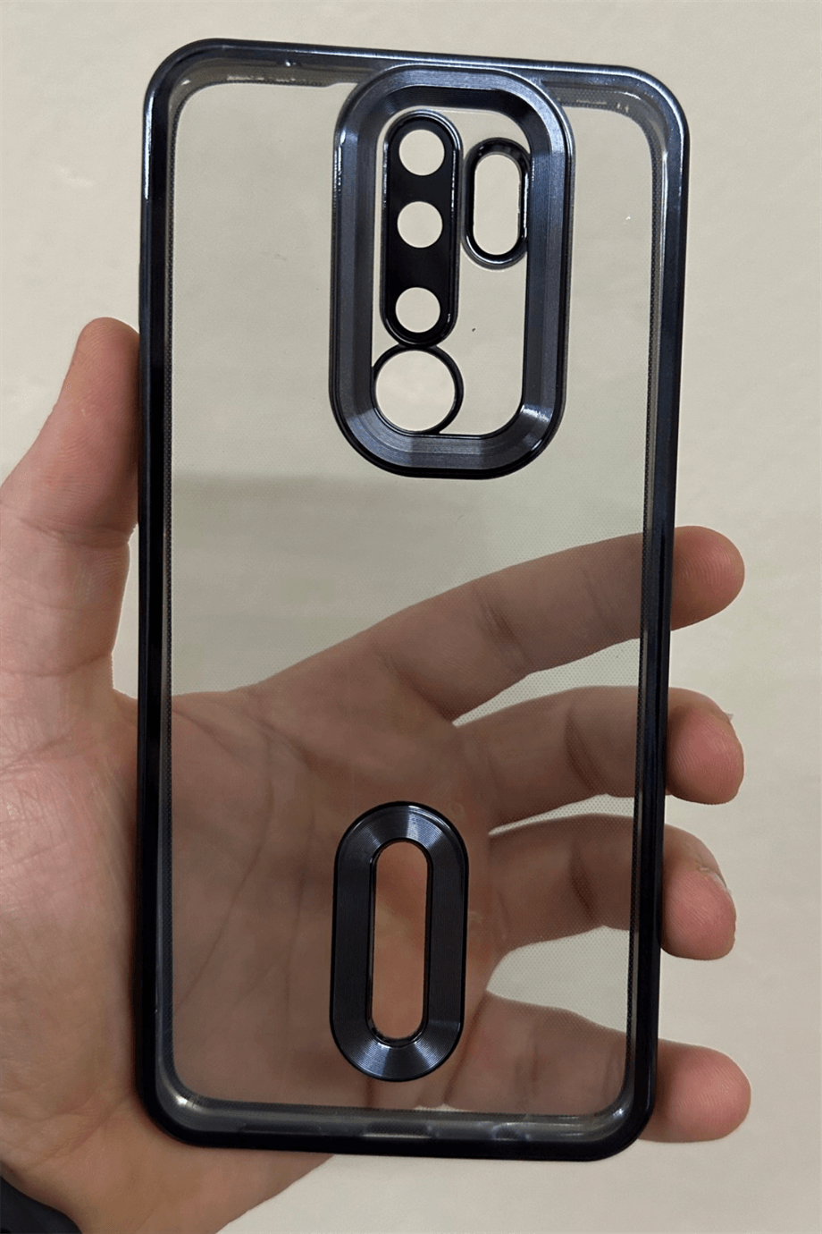 Redmi Note 8 Pro Uyumlu Logo Açık Elegance Kılıf Siyah