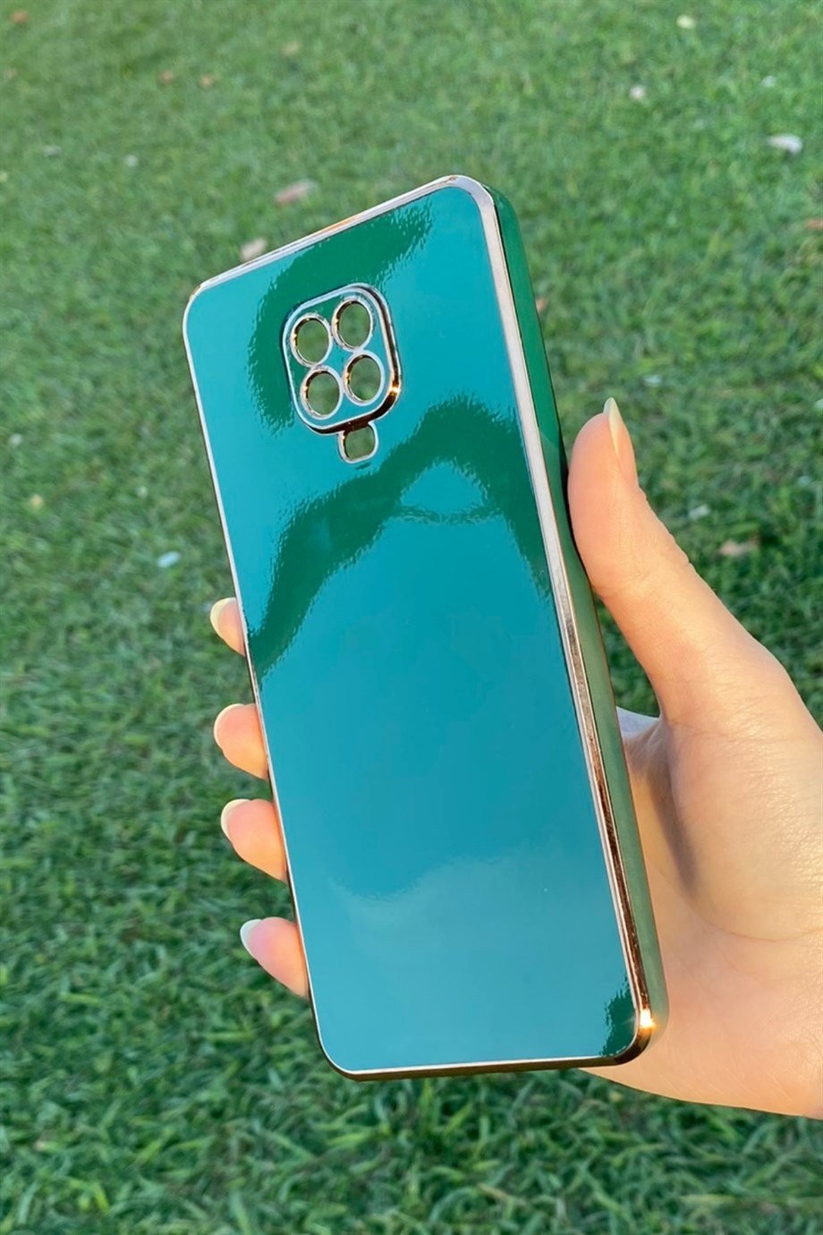 Redmi Note 9 Pro / 9s Uyumlu Renkli Elegance Silikon Kılıf Yeşil