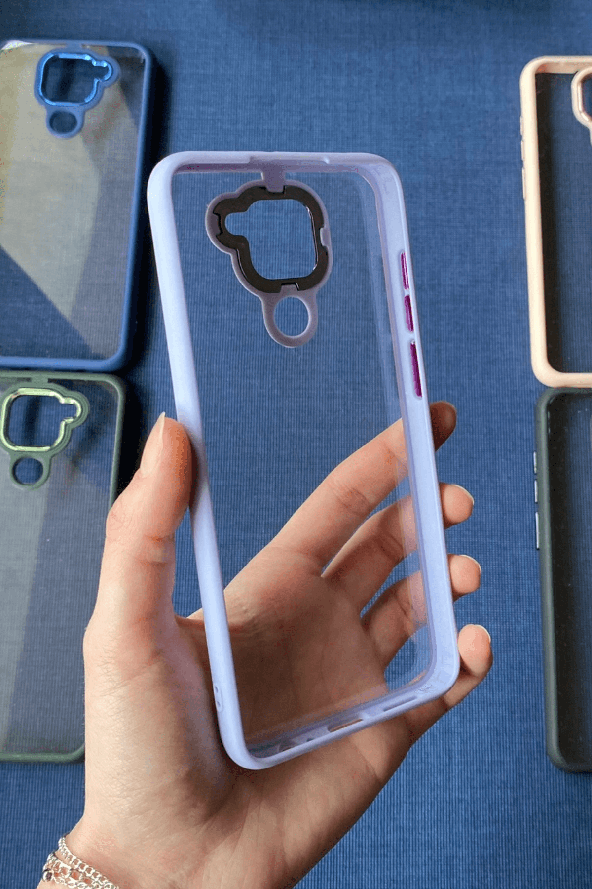 Redmi Note 9 Uyumlu Nikelaj Kılıf Lila