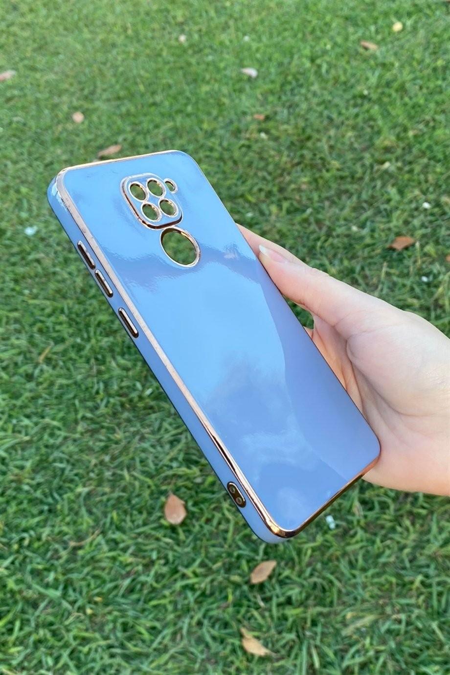 Redmi Note 9 Uyumlu Renkli Elegance Silikon Kılıf Lavanta