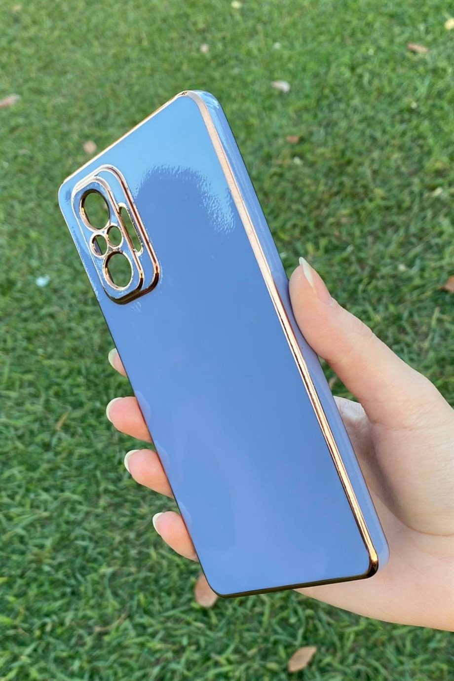 Redmi Note 10 Pro Uyumlu Renkli Elegance Silikon Kılıf Lavanta